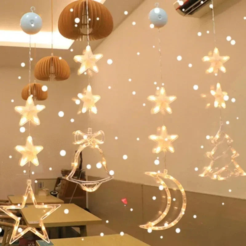 SparkleLights | LED-Lampe in Schneeflocken- und Sternform für die Weihnachtsdekoration