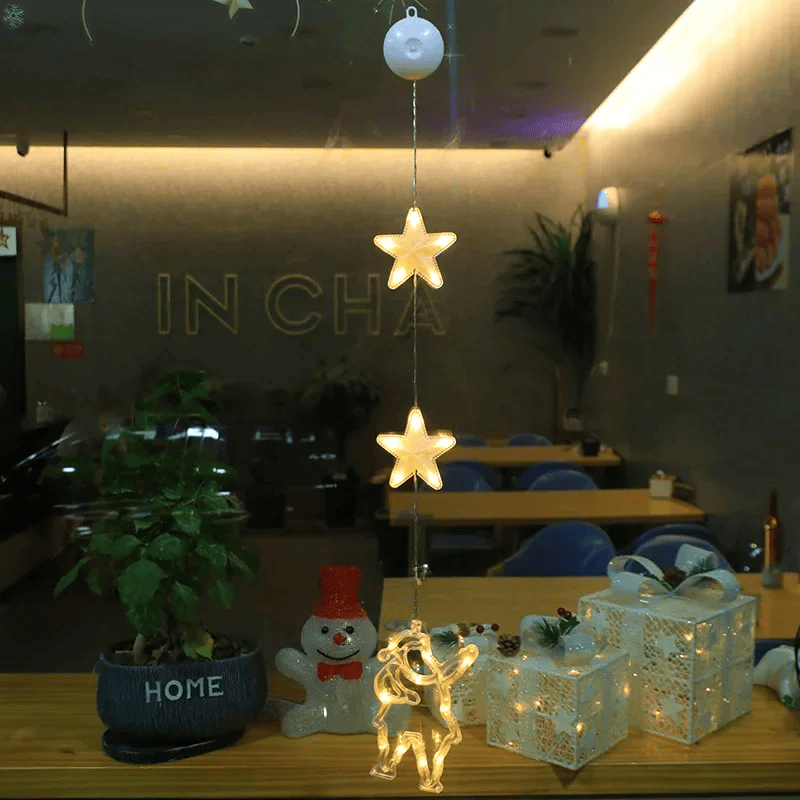 SparkleLights | LED-Lampe in Schneeflocken- und Sternform für die Weihnachtsdekoration