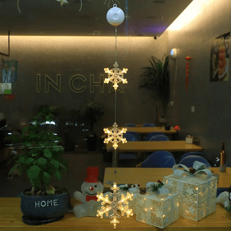 SparkleLights | LED-Lampe in Schneeflocken- und Sternform für die Weihnachtsdekoration