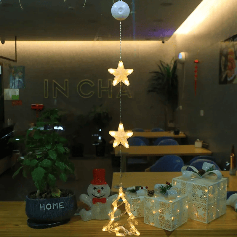 SparkleLights | LED-Lampe in Schneeflocken- und Sternform für die Weihnachtsdekoration