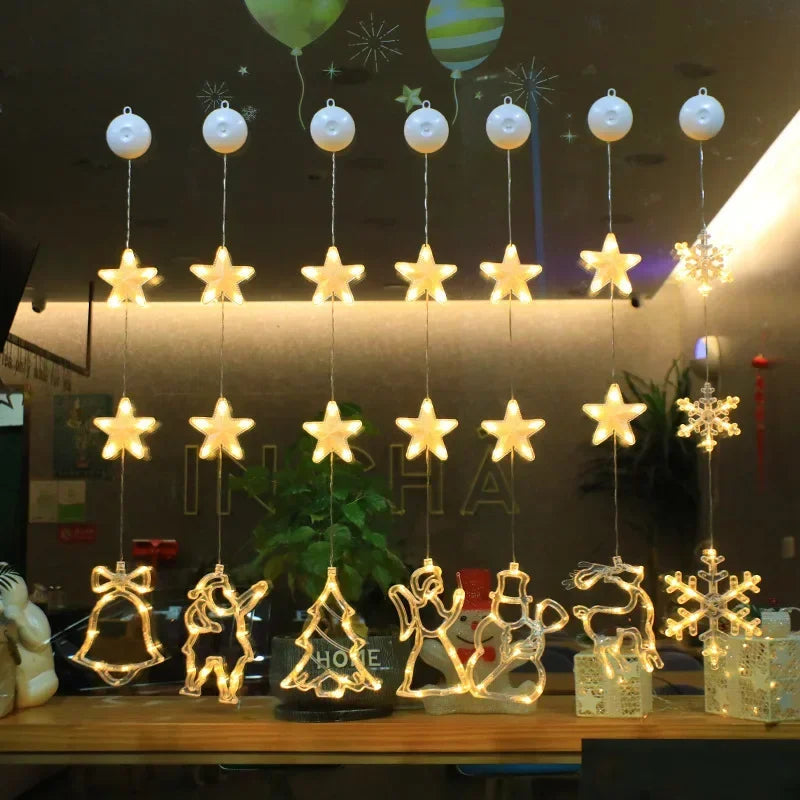 SparkleLights | LED-Lampe in Schneeflocken- und Sternform für die Weihnachtsdekoration