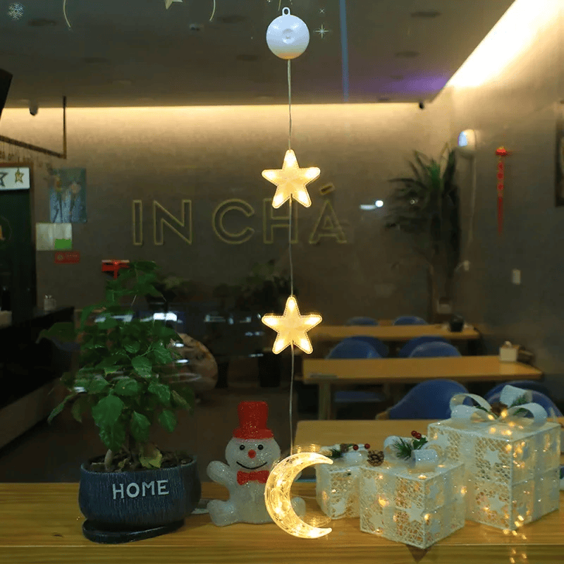 SparkleLights | LED-Lampe in Schneeflocken- und Sternform für die Weihnachtsdekoration