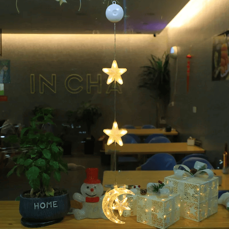 SparkleLights | LED-Lampe in Schneeflocken- und Sternform für die Weihnachtsdekoration