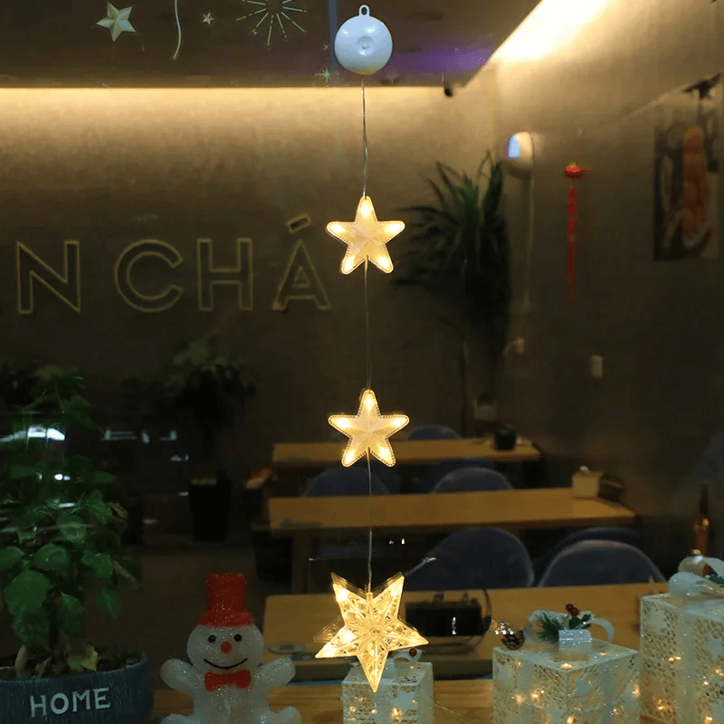 SparkleLights | LED-Lampe in Schneeflocken- und Sternform für die Weihnachtsdekoration
