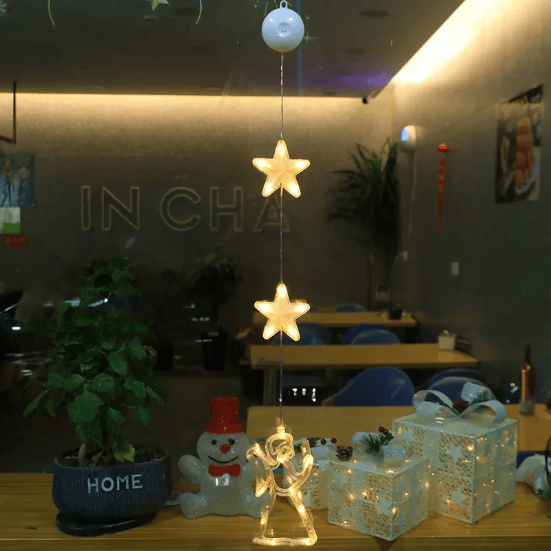 SparkleLights | LED-Lampe in Schneeflocken- und Sternform für die Weihnachtsdekoration