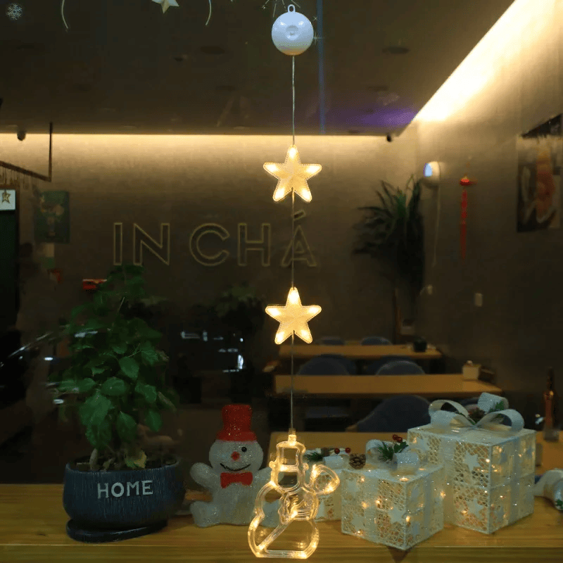 SparkleLights | LED-Lampe in Schneeflocken- und Sternform für die Weihnachtsdekoration