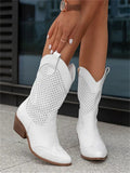 Stiefel Damen | Perforiert & Zeitlos im Western-Look