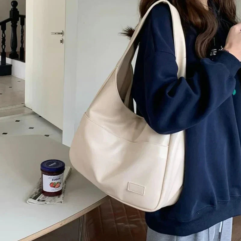 Stilvolle Damen-Schultertasche mit großem Fassungsvermögen aus PU-Leder