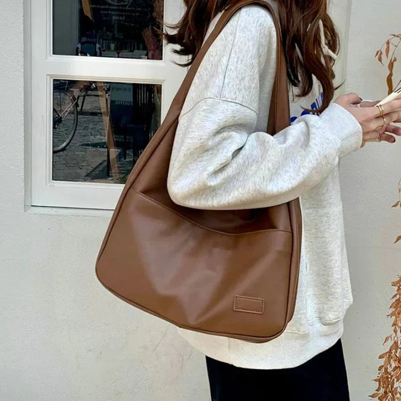 Stilvolle Damen-Schultertasche mit großem Fassungsvermögen aus PU-Leder