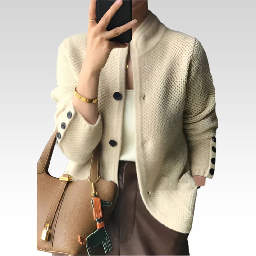 Strickjacke Damen | Grobstrick & Knopfleiste