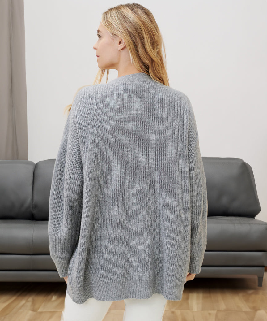Strickjacke Damen | Kokon-Schnitt & Rippstrick