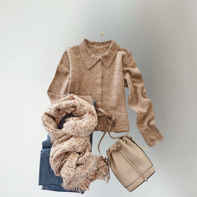 Strickjacke Damen | Kragen & Weicher Griff