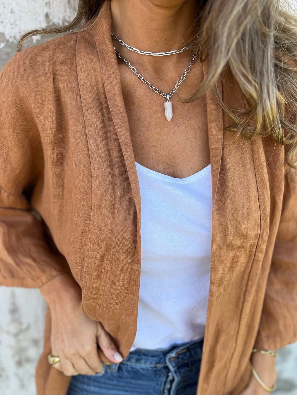 Strickjacke Damen | Offene Front & 3/4-Arm