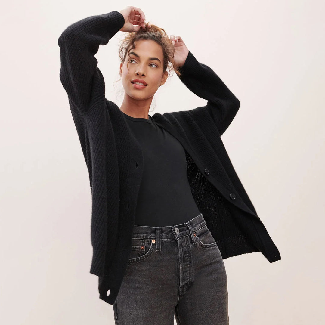 Strickjacke Damen | Oversized & V-Ausschnitt