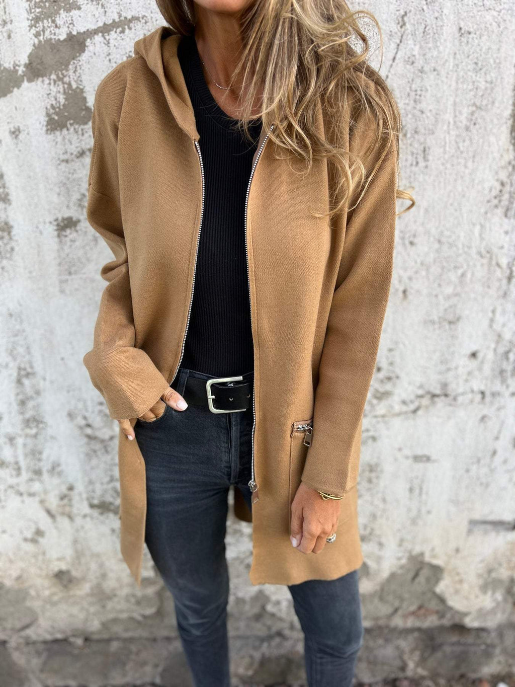 Strickjacke Damen | Reißverschluss & Longform