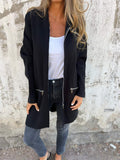 Strickjacke Damen | Reißverschluss & Longform