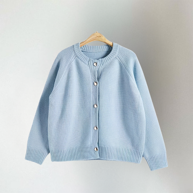 Strickjacke Damen | Rundhals & Knopfleiste für einen femininen Layering-Look