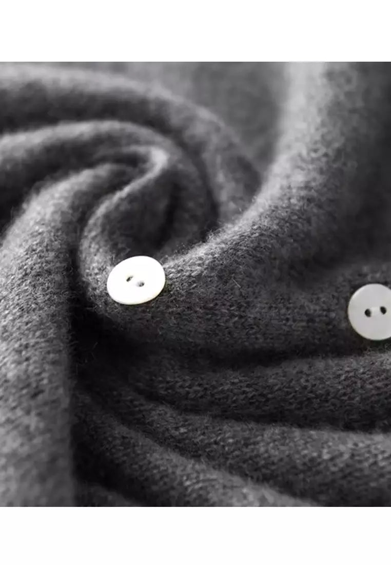 Strickjacke Damen | U-Boot-Ausschnitt & Knopfleiste