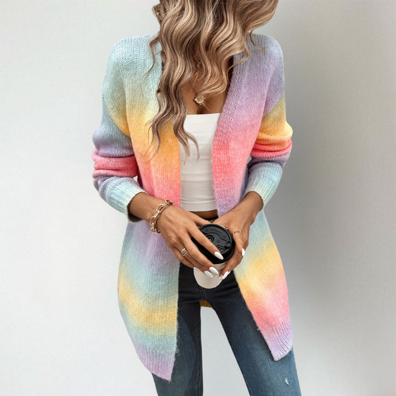 Strickjacke Damen | Verlaufsdesign & Longform