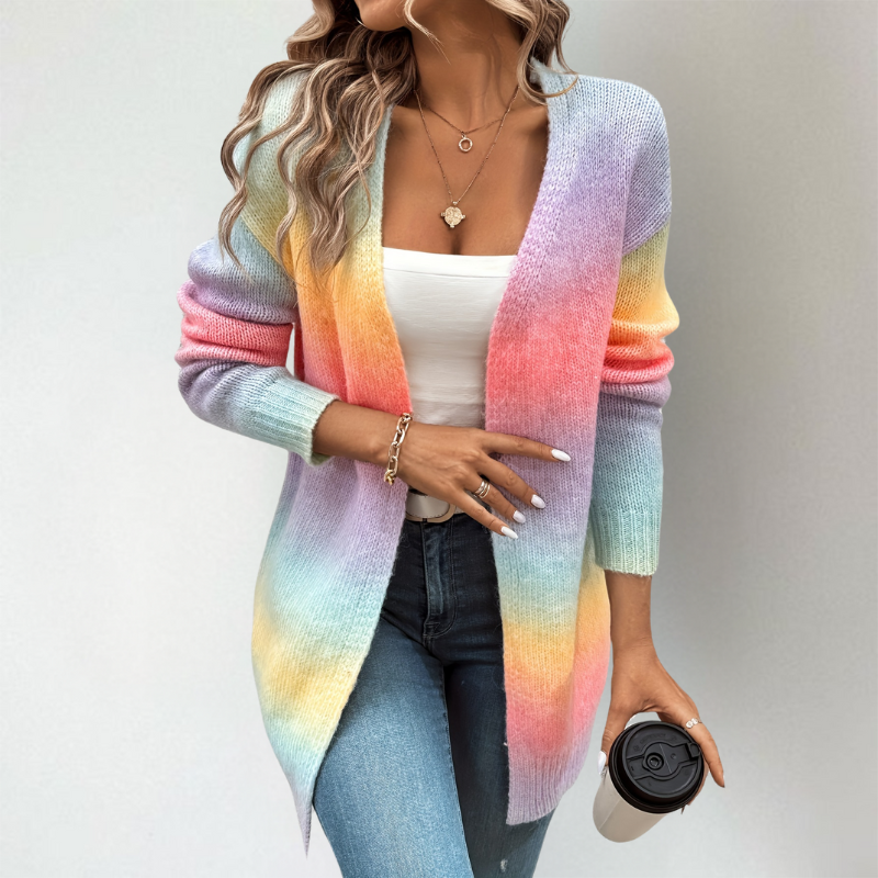 Strickjacke Damen | Verlaufsdesign & Longform