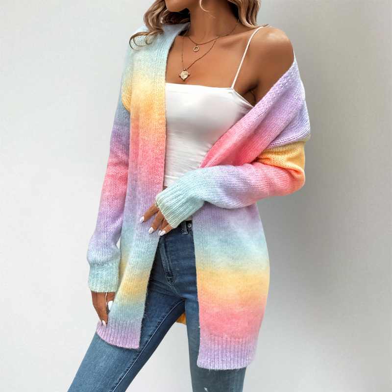 Strickjacke Damen | Verlaufsdesign & Longform