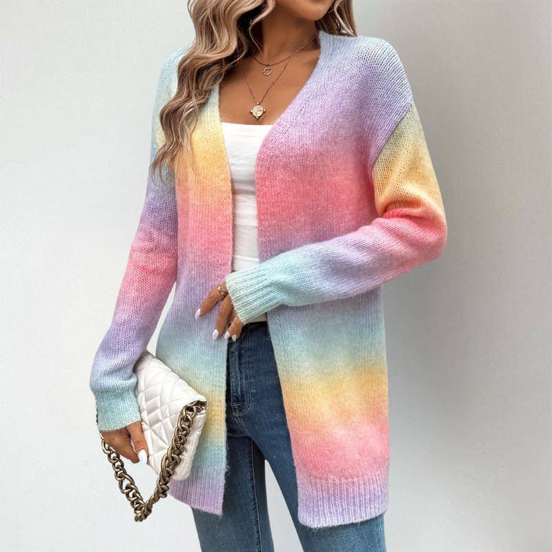 Strickjacke Damen | Verlaufsdesign & Longform