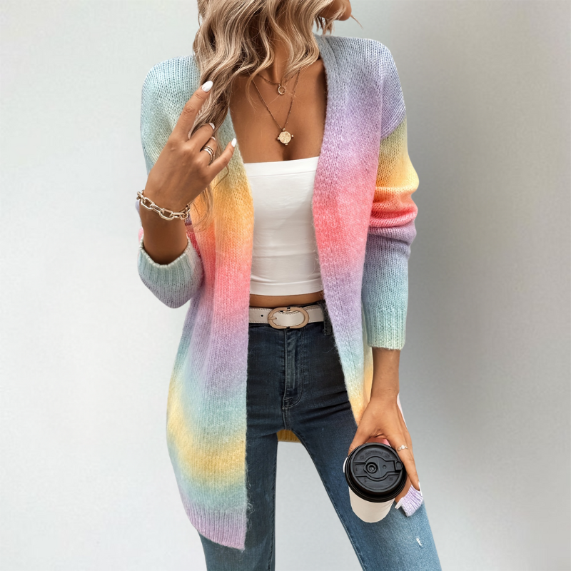 Strickjacke Damen | Verlaufsdesign & Longform