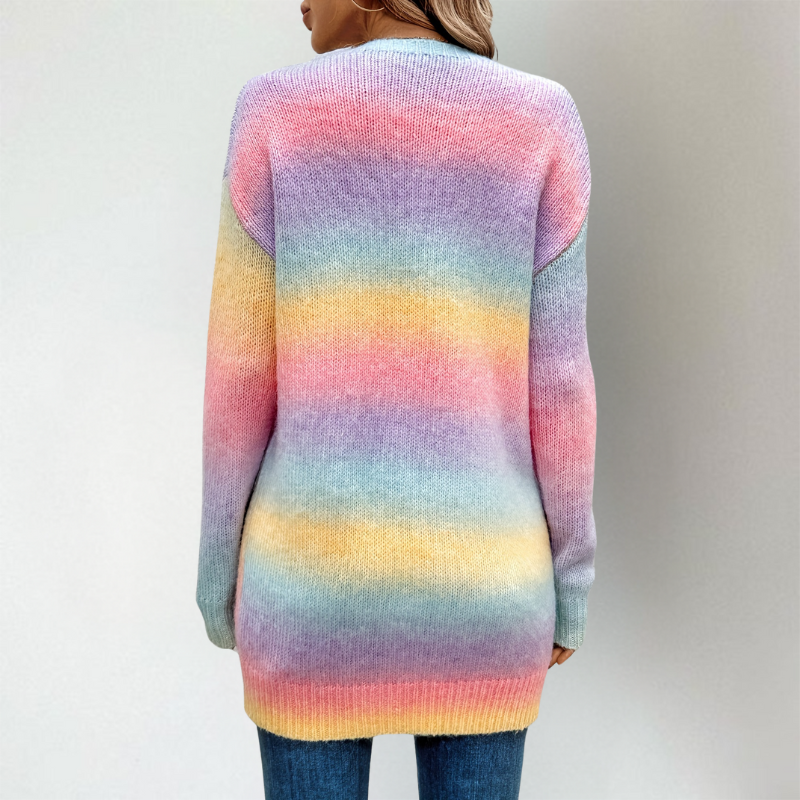 Strickjacke Damen | Verlaufsdesign & Longform