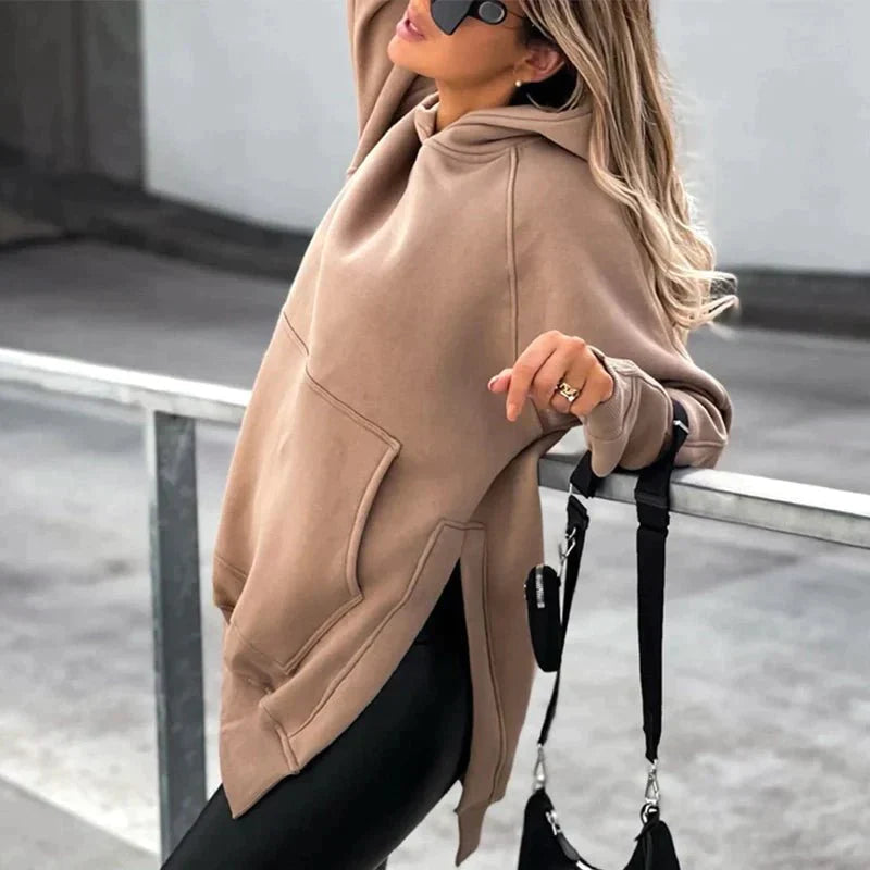 Kapuzenpullover Damen | Oversize-Schnitt & Seitenschlitze