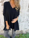 Sweatshirt Damen Oversize | V-Ausschnitt & Lockerer Fall