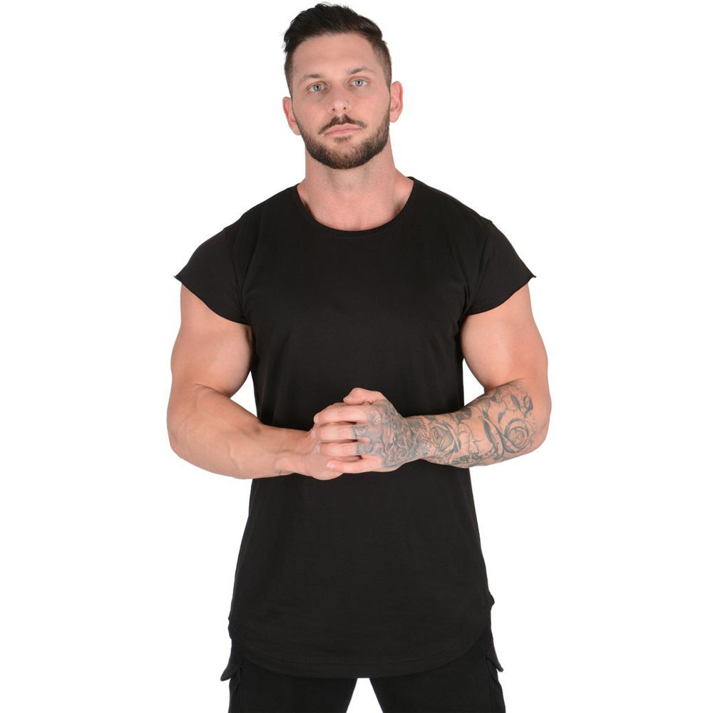 T Shirt Herren | Oversized Curved-Hem für Gym & Alltag