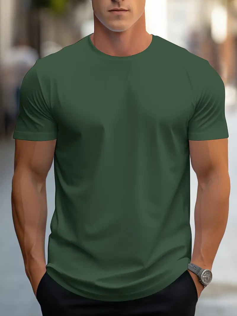 Herren Sommer Kurzarm Slim Fit T-shirt
