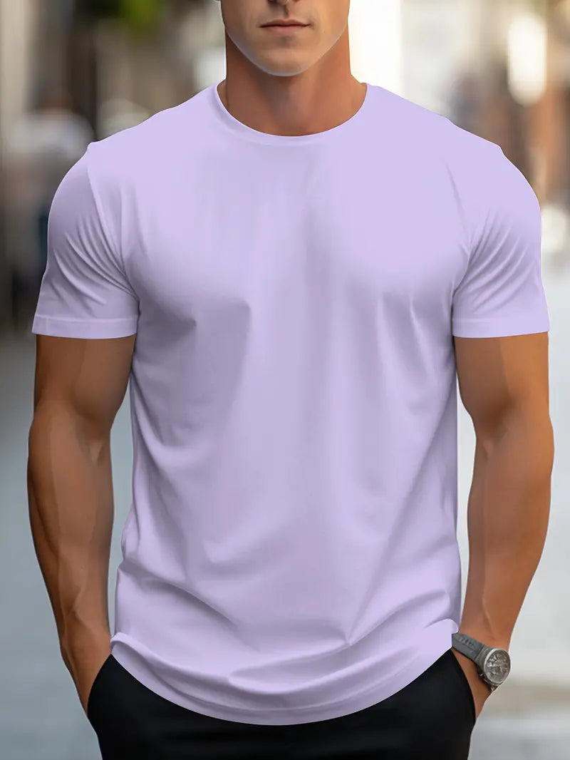 Herren Sommer Kurzarm Slim Fit T-shirt