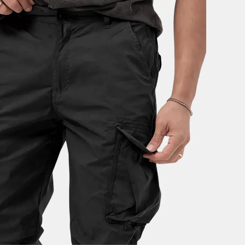 Kofi | Herren Cargo Jogger Hose Baumwolle Tapered Freizeithose