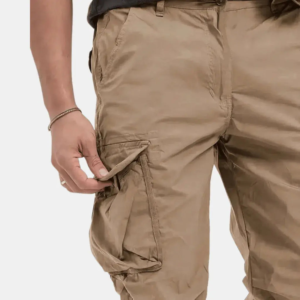 Kofi | Herren Cargo Jogger Hose Baumwolle Tapered Freizeithose