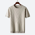 Texturierter Strick T-Shirt Herren | Struktur-Design & Atmungsaktiver Komfort