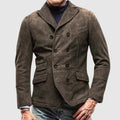Herren Vintage Zweireihig Blazer Jacke