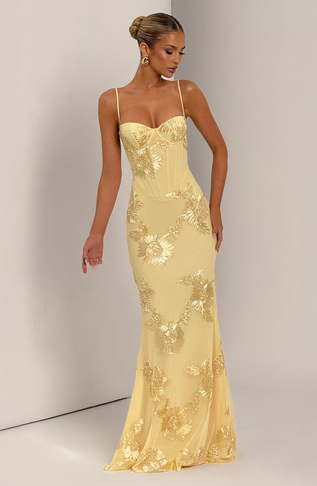 Damen Sommer Spaghettiträgern Maxi Hochzeitsgastkleid