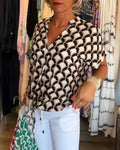 Top Damen | Geometrischer Print & Stilvoll