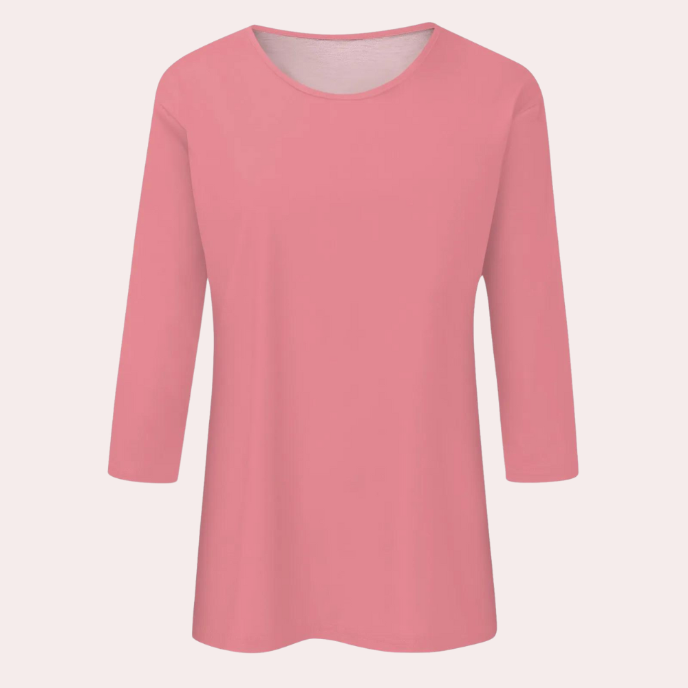 Top Damen | Weiches Dreiviertelarm-Shirt & Zeitloses Rundhals-Basic