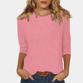 Top Damen | Weiches Dreiviertelarm-Shirt & Zeitloses Rundhals-Basic