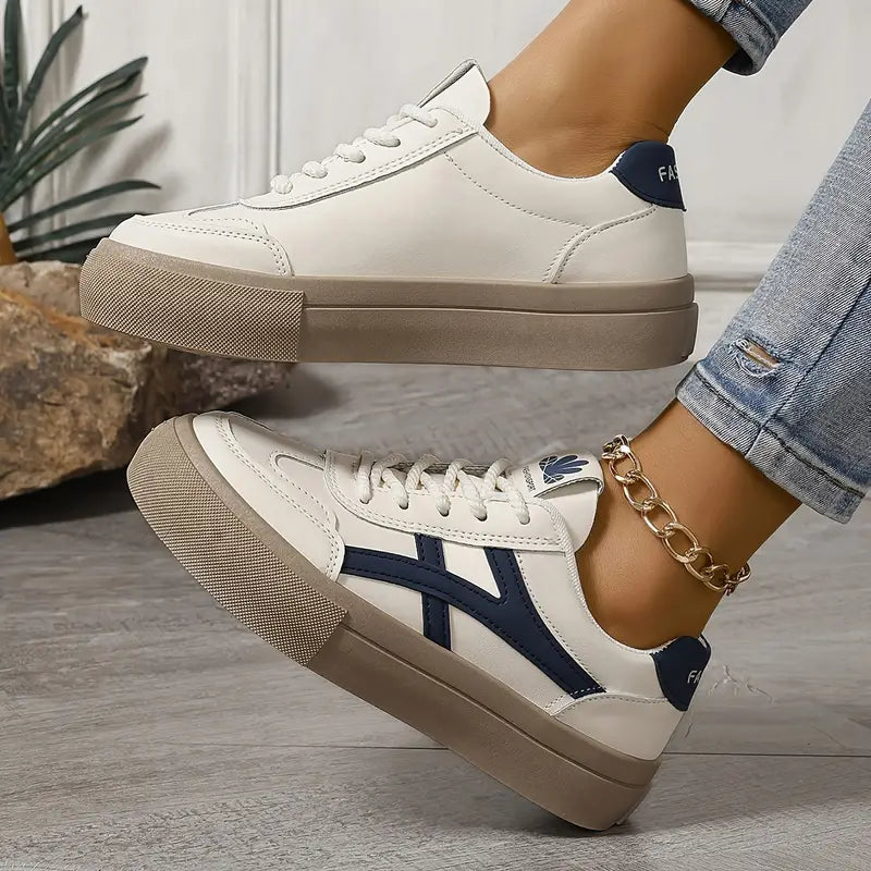 Damen Lässig Orthopädische Plateau Sneaker