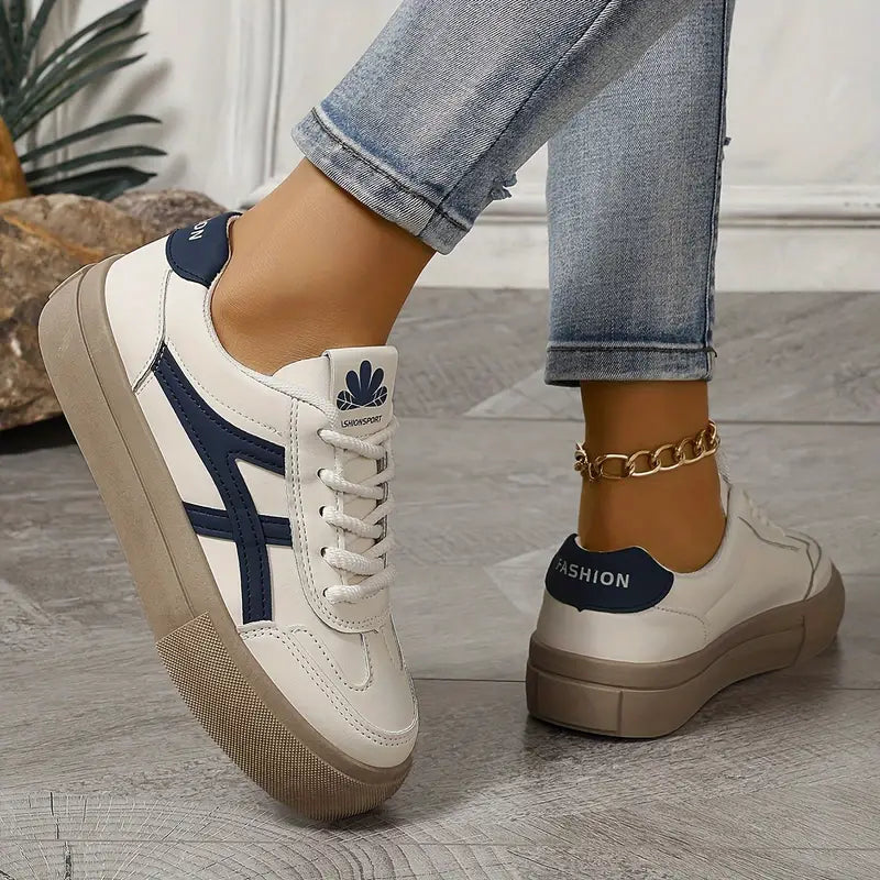 Damen Lässig Orthopädische Plateau Sneaker