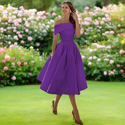 Trägerloses Midi-Kleid für Frauen – Elegantes Sommerkleid mit fließender Passform