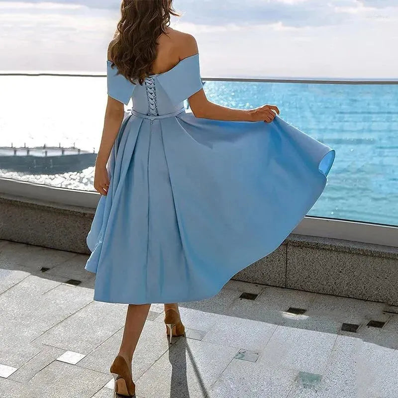 Trägerloses Midi-Kleid für Frauen – Elegantes Sommerkleid mit fließender Passform