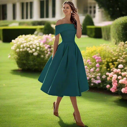 Trägerloses Midi-Kleid für Frauen – Elegantes Sommerkleid mit fließender Passform