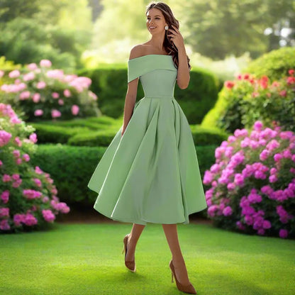 Trägerloses Midi-Kleid für Frauen – Elegantes Sommerkleid mit fließender Passform