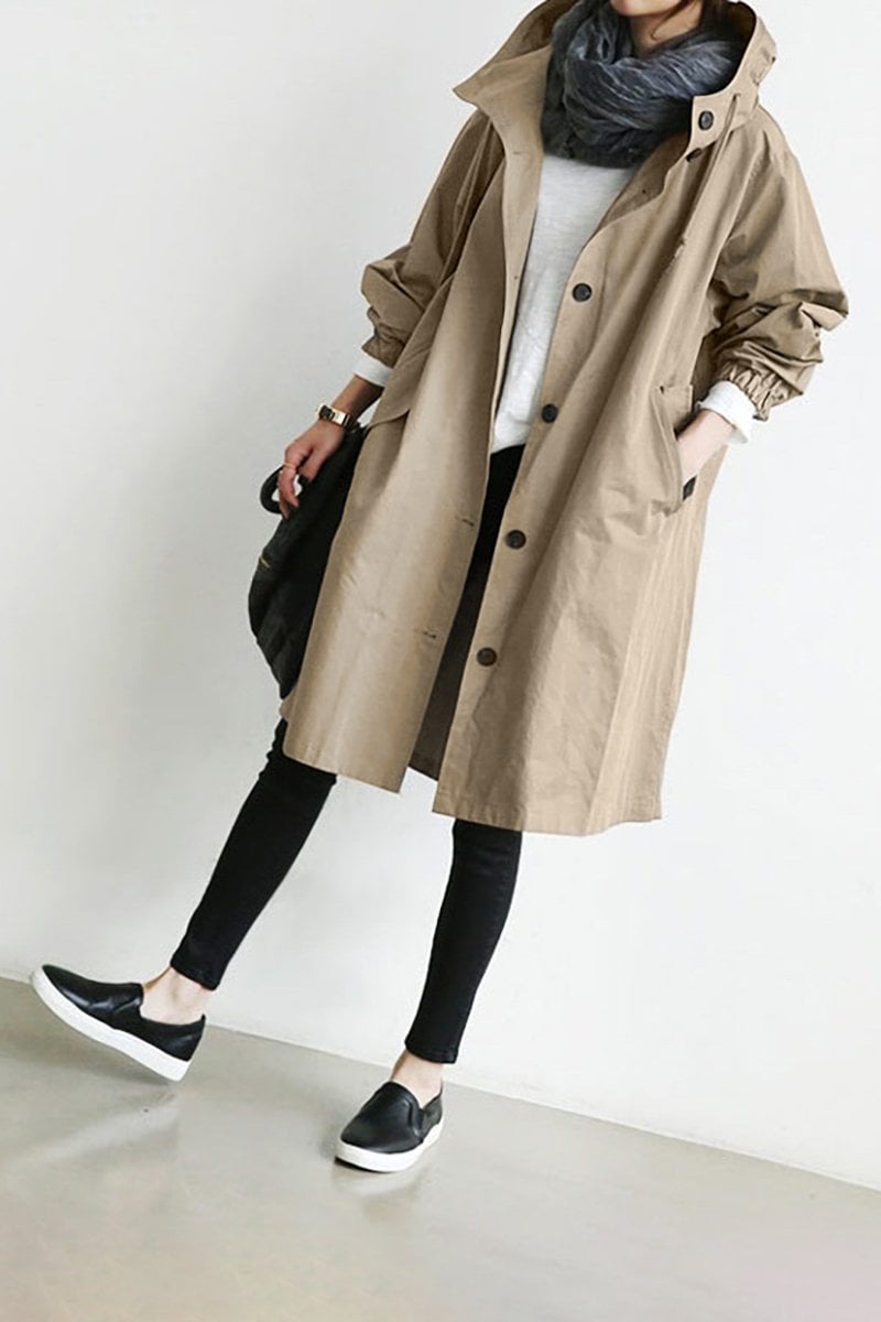 Trenchcoat für Damen | Kapuze & souveräner Wetterschutz