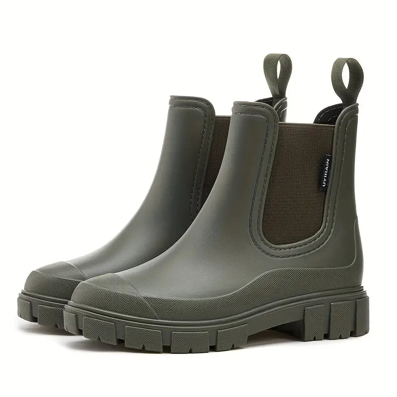 Trendige wasserdichte Regenstiefel