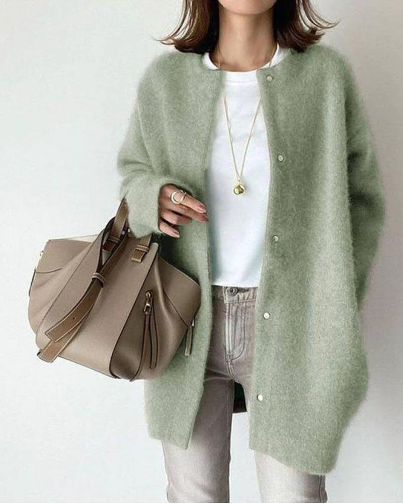 Übergangsjacke Damen | Knopfleiste & Zeitlos Elegant